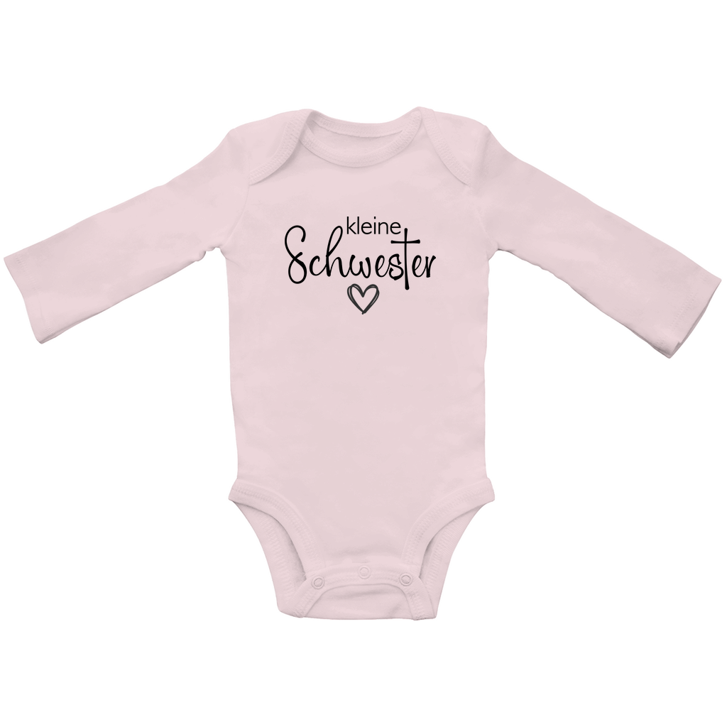 Baby Body Strampler Langarm "Kleine Schwester"