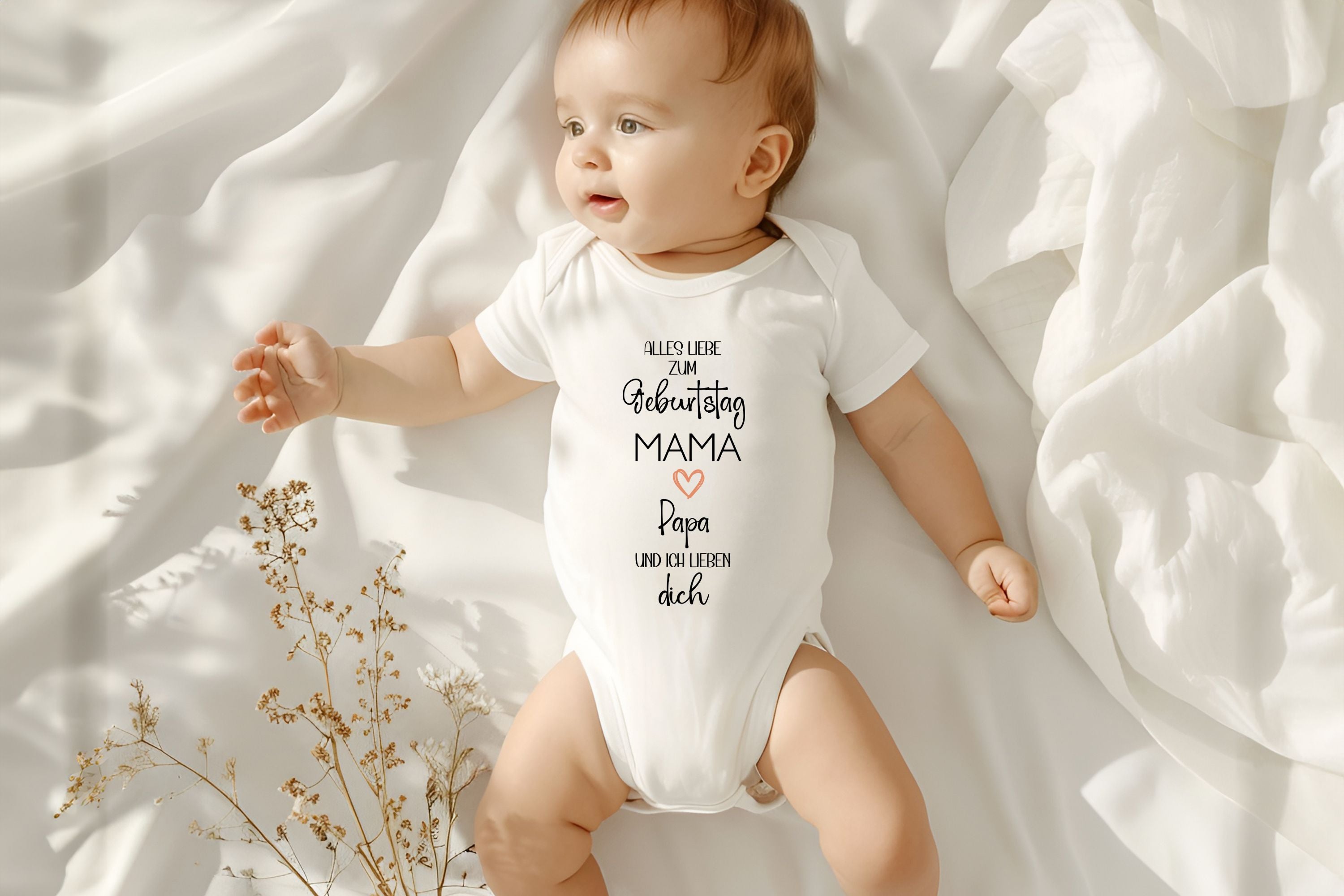 Baby Body Kurzarm Alles Gute zum Geburtstag Mama – Geschenk von Baby