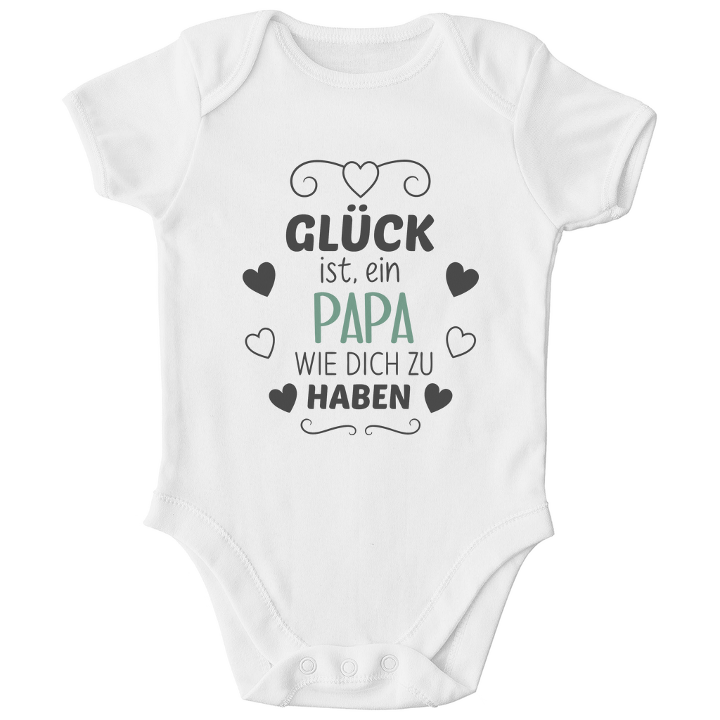 Baby Body Kurzarm Glück Papa zu haben – Geschenk Vatertag