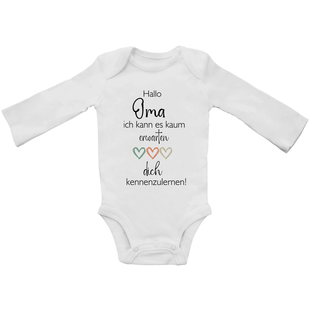 Baby Body Langarm Schwangerschaft verkünden Oma – Baby Announcement