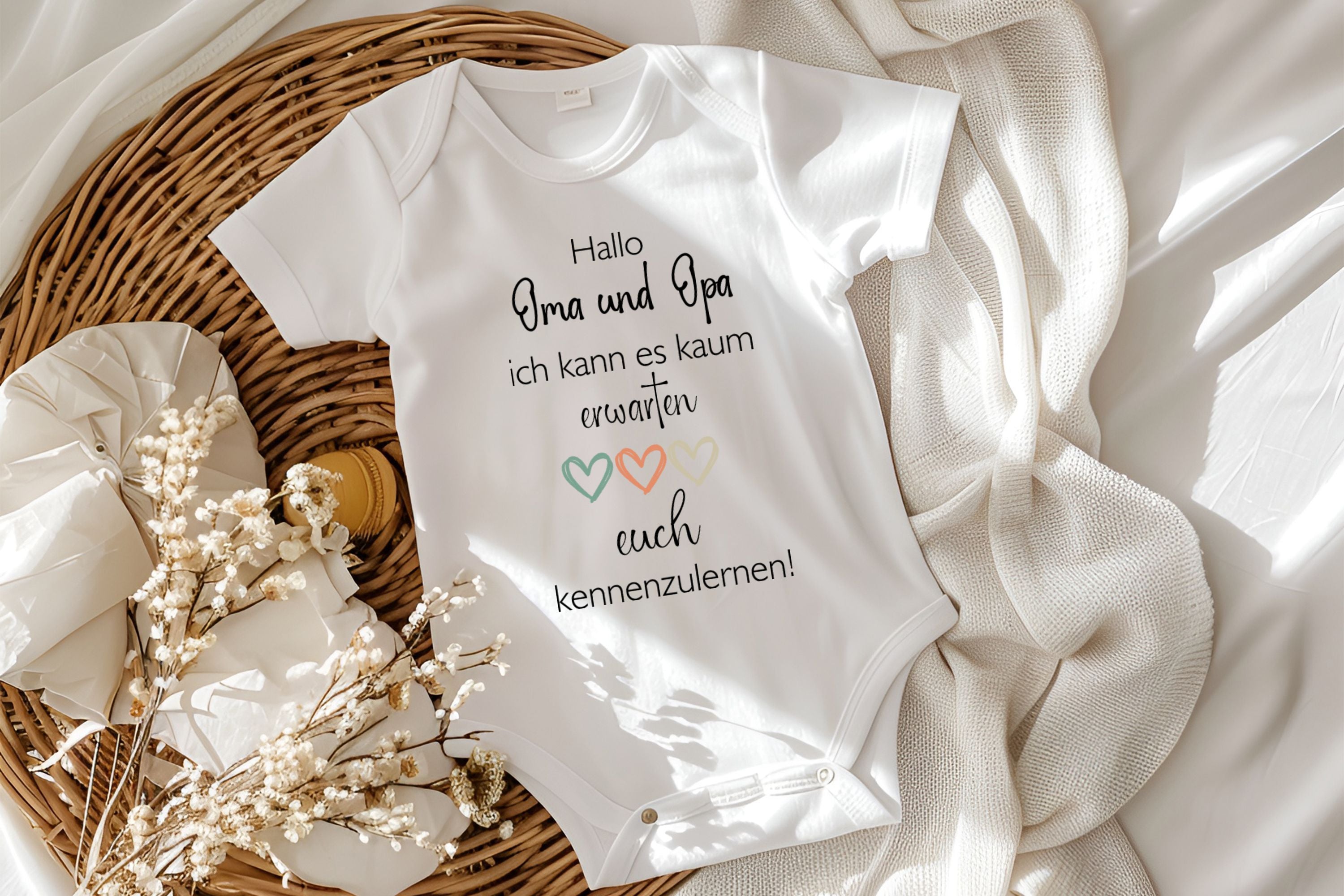 Baby Body Langarm Schwangerschaft verkünden Oma und Opa – Baby Announcement Geschenk