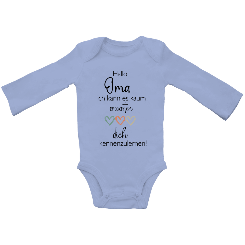 Strampler Langarm Schwangerschaft verkünden – Geschenk für Oma