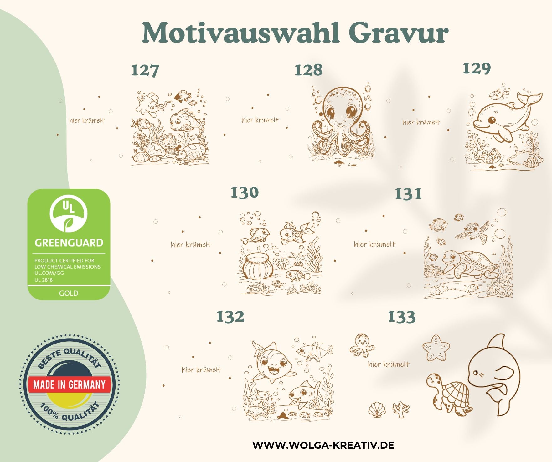 Brotdose Metall Unterwasserwelt – Holzdeckel mit Name graviert