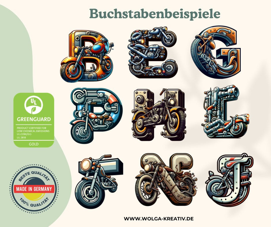 Kinder Thermosflasche 500 ml aus Edelstahl mit Motorrad Design und personalisiertem Namen