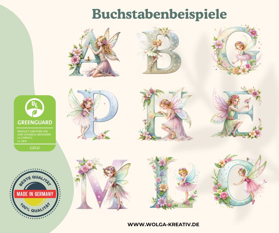 Jausenbrett Holz personalisiert für Kinder mit Fee Motiv