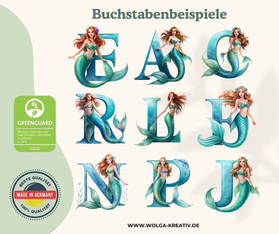 Personalisierte Brotdose mit Namen Meerjungfrau für Kindergarten