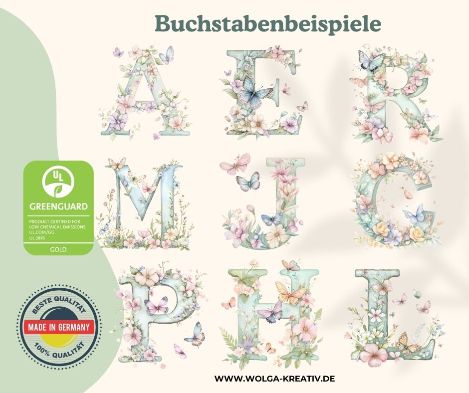 Kinder Thermosflasche 500 ml aus Edelstahl mit Blumig Design und personalisiertem Namen