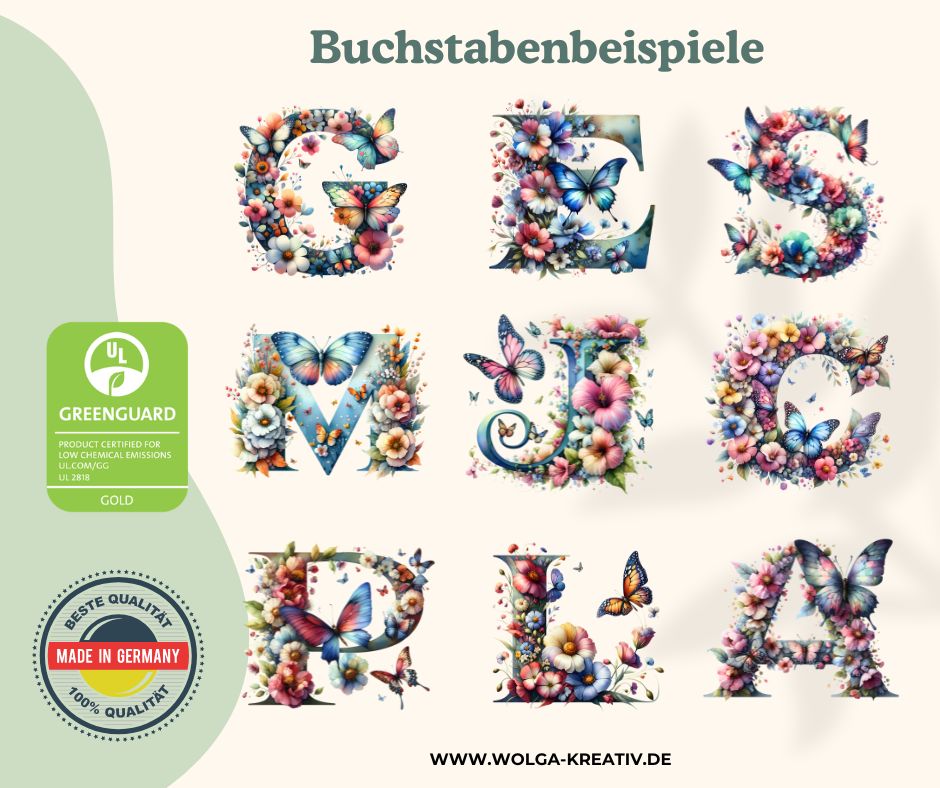 Brotdose Schule personalisiert Blumen und Schmetterlinge Design