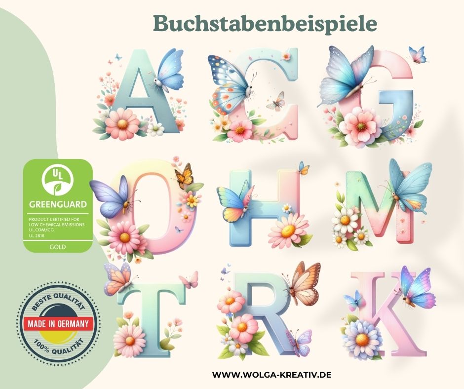 Kinder Thermosflasche 500 ml aus Edelstahl mit Schmetterling Design und personalisiertem Namen
