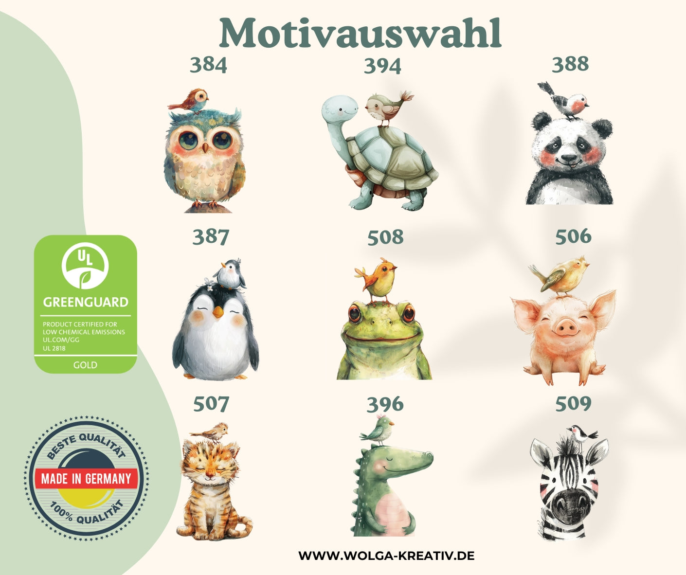 Turnbeutel bunte Tiere personalisiert – Stoffbeutel Kinder