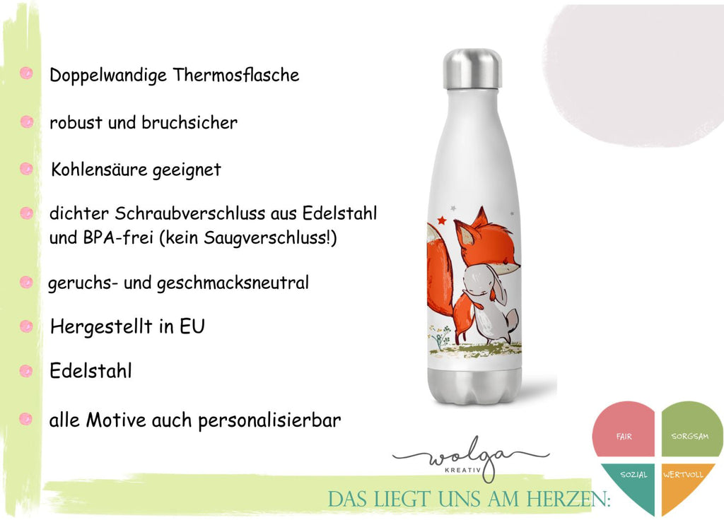 Thermoflasche Meerjungfrau mit Namen - wolga-kreativ