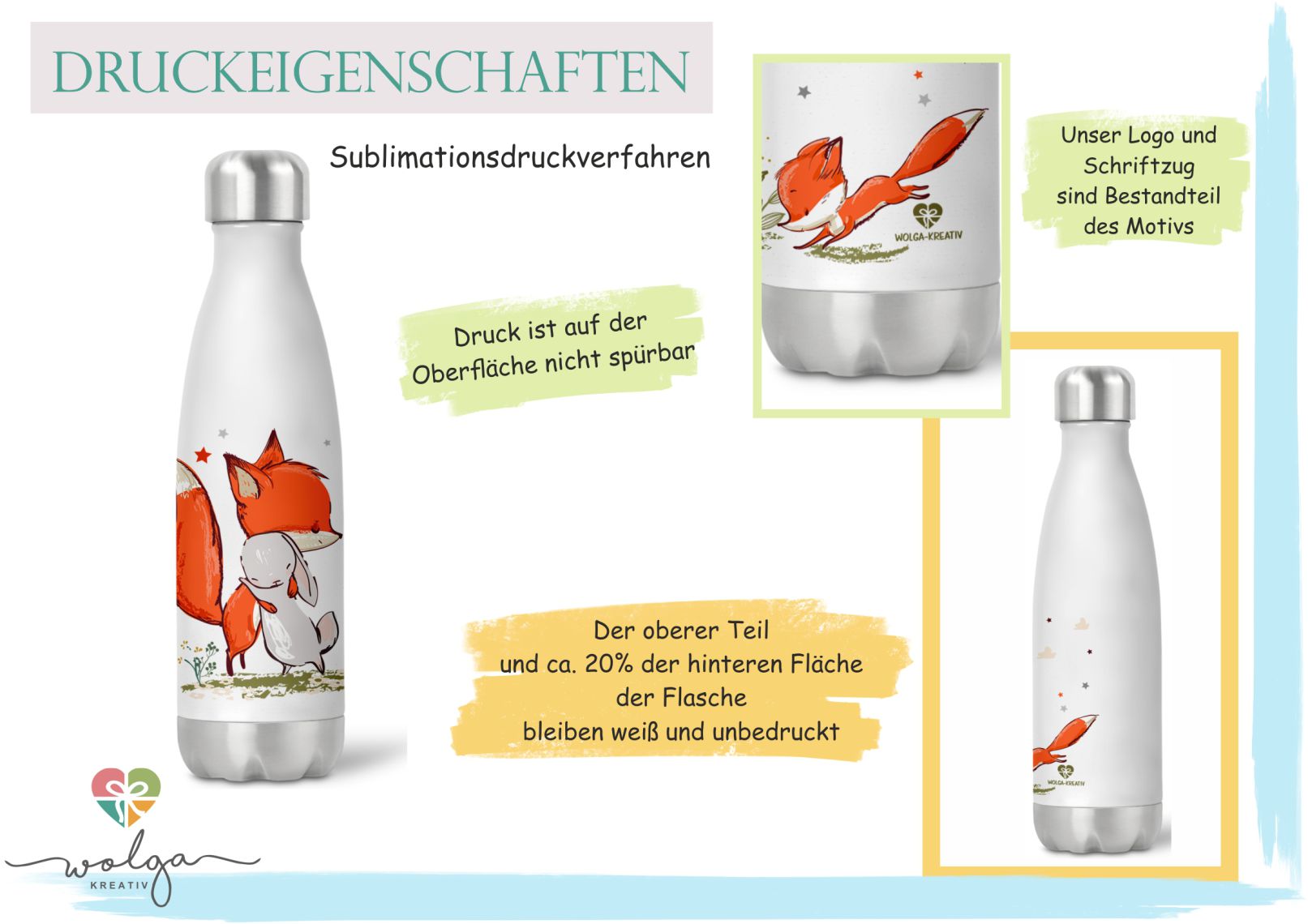 Thermoflasche Meerjungfrau mit Namen - wolga-kreativ