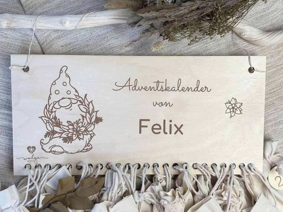 Personalisierter Adventskalender für Groß und Klein Wichtel