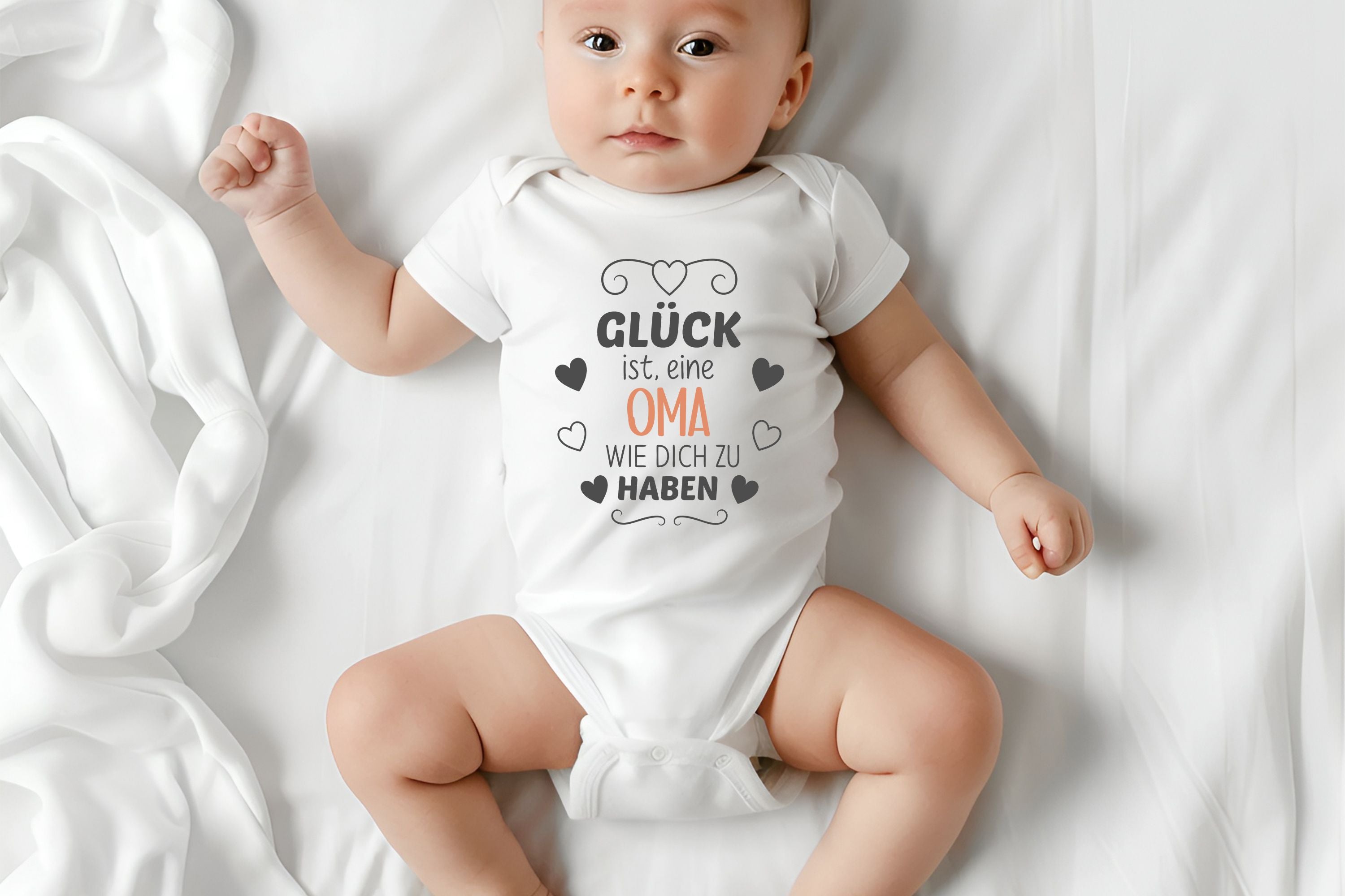Baby Body Kurzarm "Glück dich als Oma zu haben"