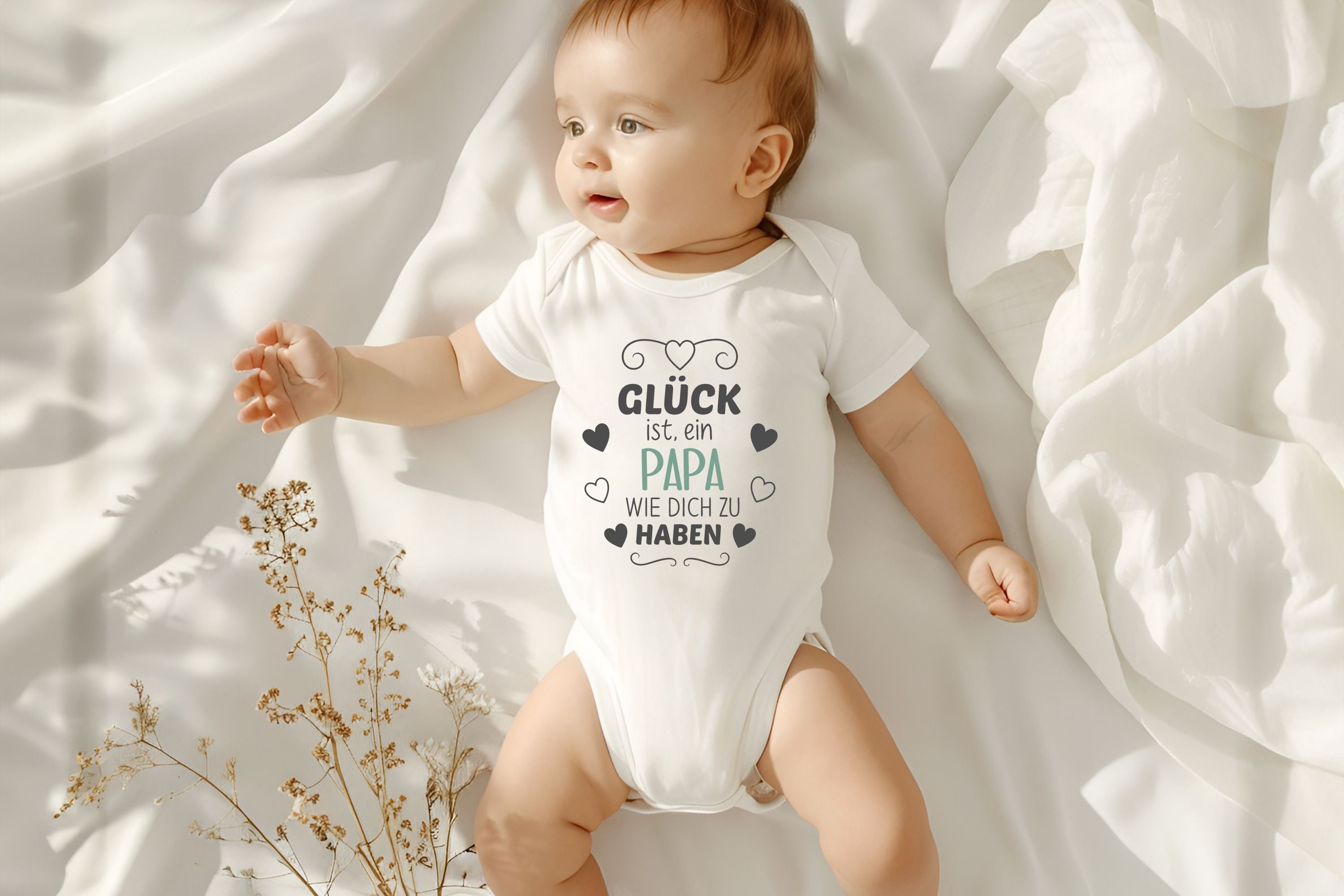 Baby Body Kurzarm "Glück dich als Papa zu haben"