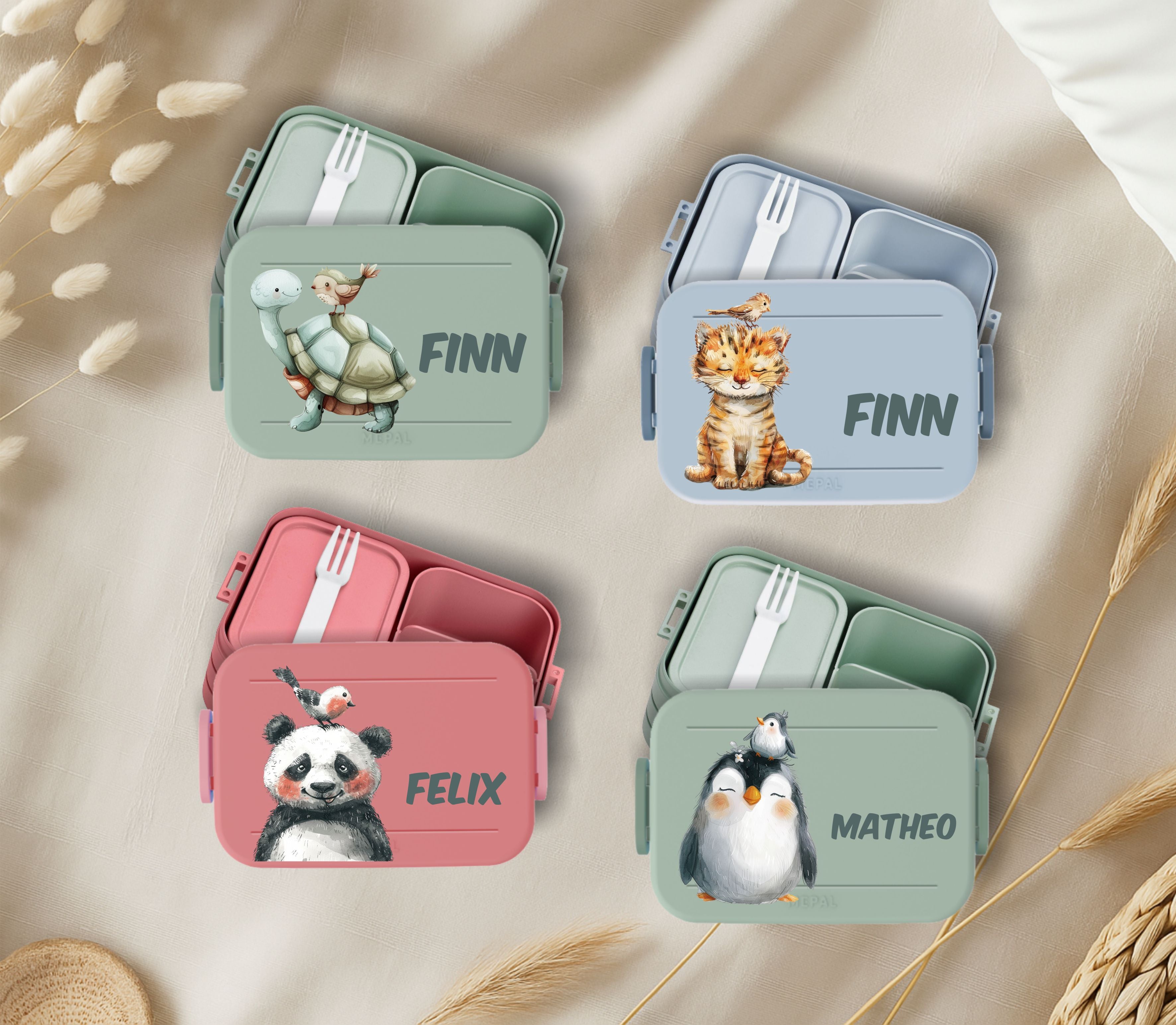 wolga-kreativ brotdose tier motive