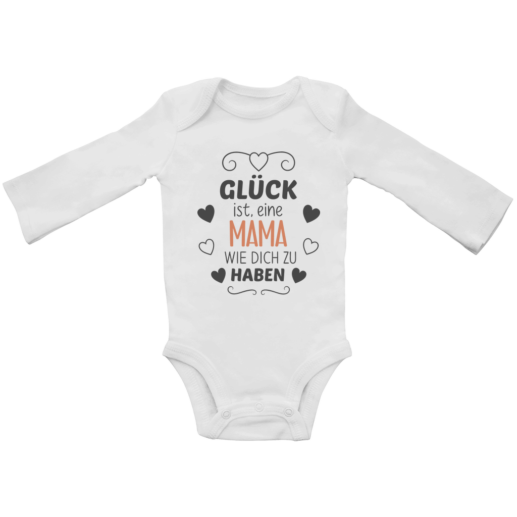 Baby Body Langarm "Glück dich als Mama zu haben"