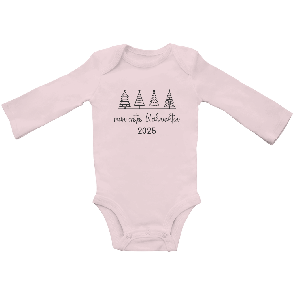 Baby Body Langarm "Mein erstes Weihnachten" – Weihnachtsoutfit Baby