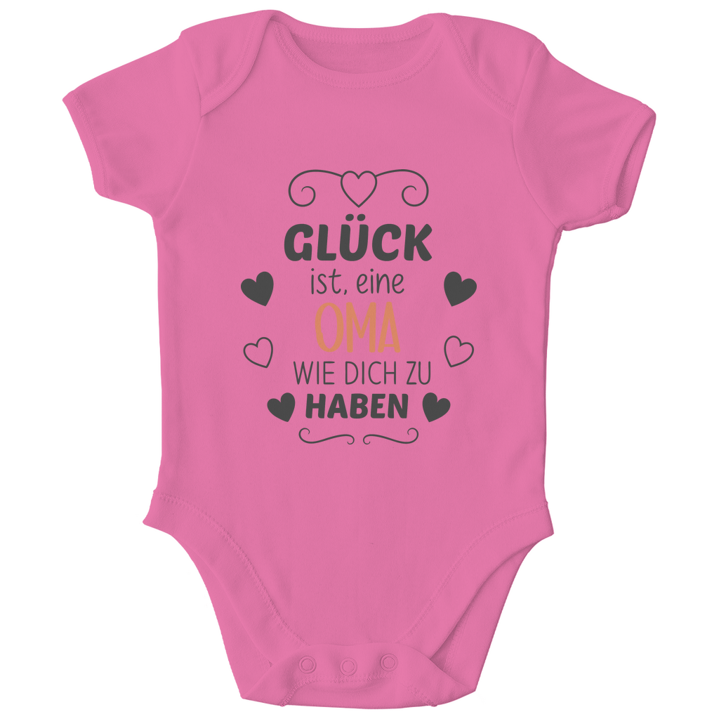 Baby Body Kurzarm "Glück dich als Oma zu haben"