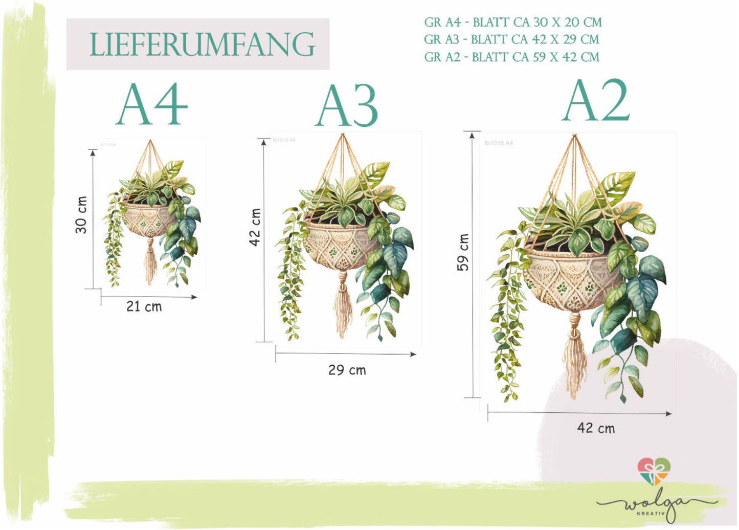 Fensterdeko hängende Pflanzen