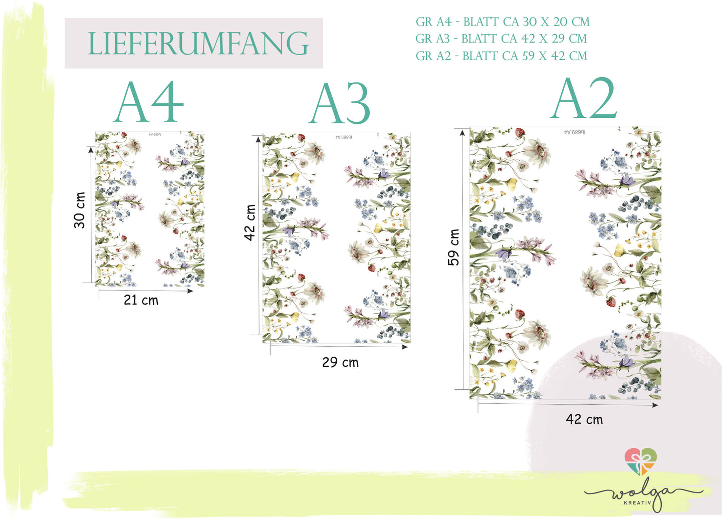 Fensterbild Blumenwiese blau