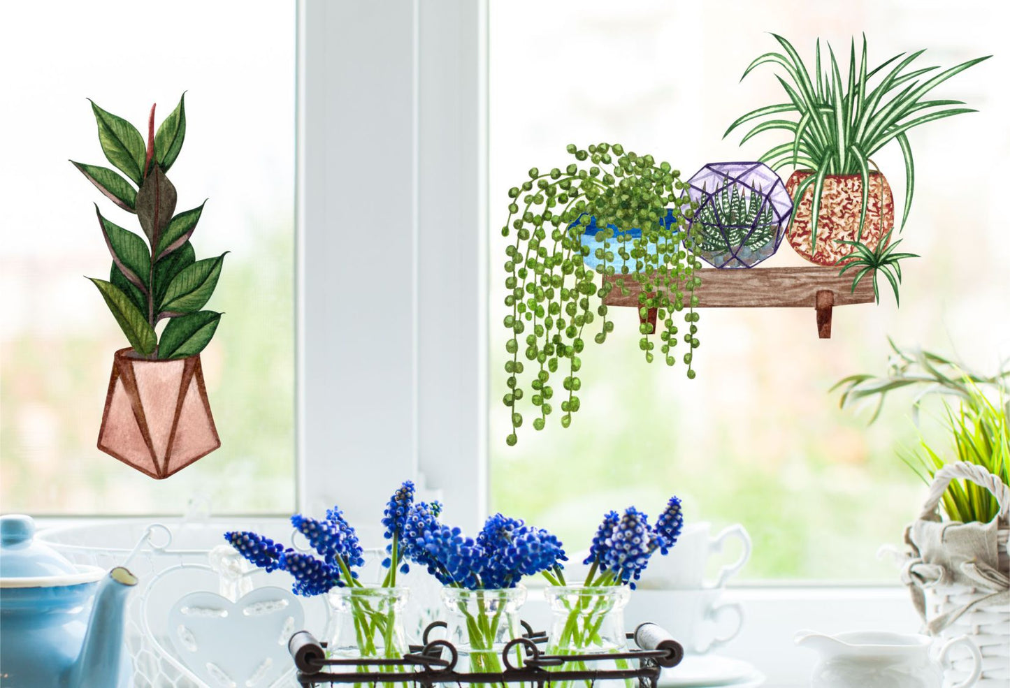 fensterdeko blumen hauspflanzen wolga-kreativ