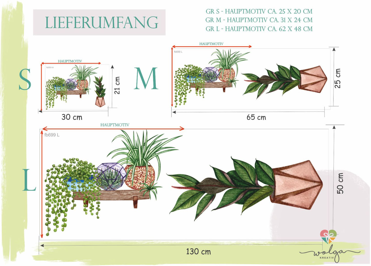 Fenstersticker Fikus Hauspflanzen