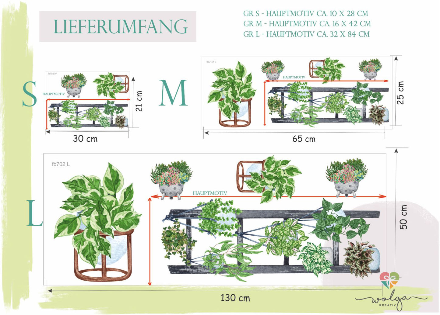 Fensteraufkleber Hausblumen