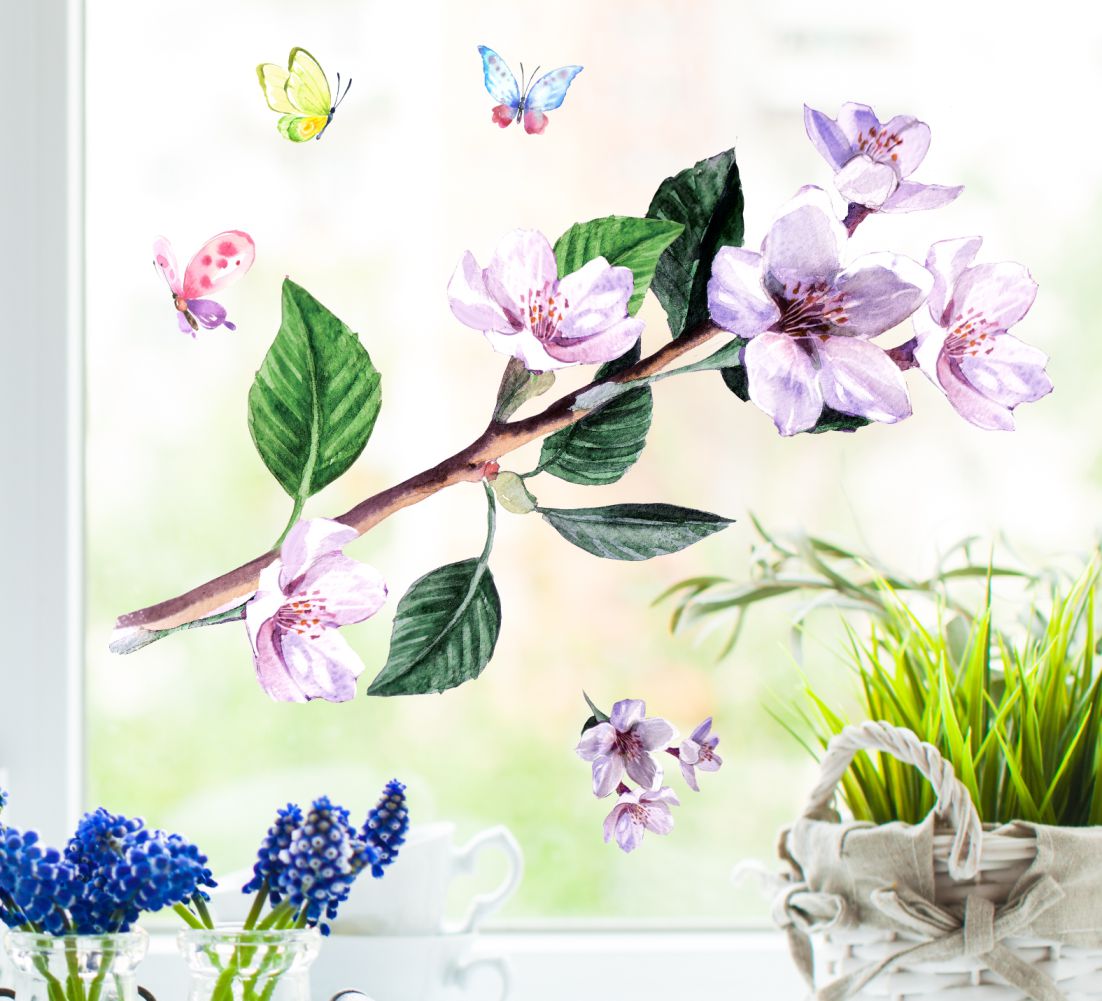 fensterbild fensteraufkleber blumen bluemnzweig wolga-kreativ