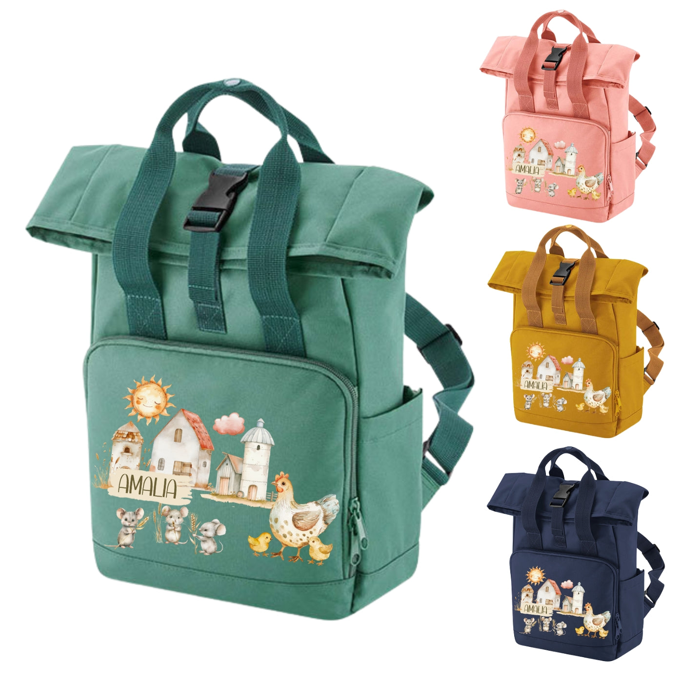 Kinderrucksack Bauernhof Motive personalisiert