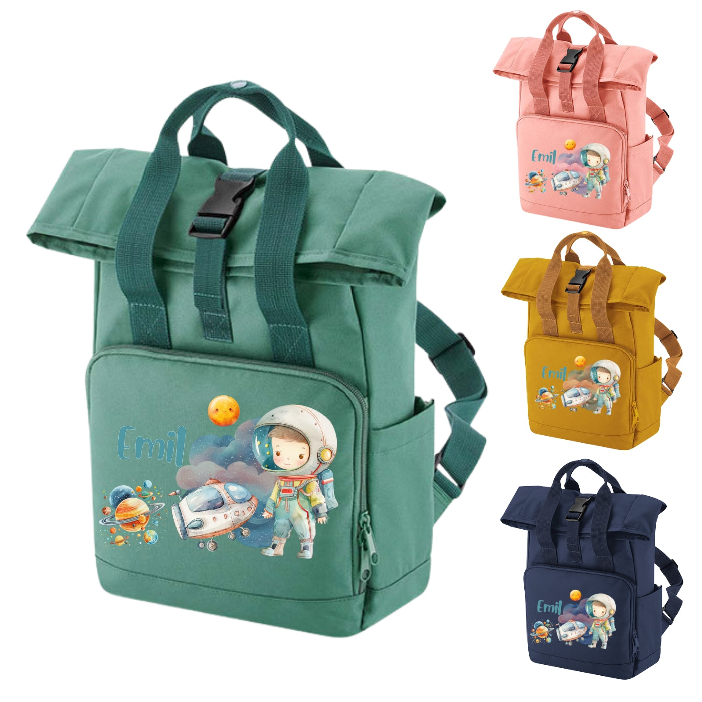 Kinderrucksack Weltall personalisiert – für Kita und Freizeit