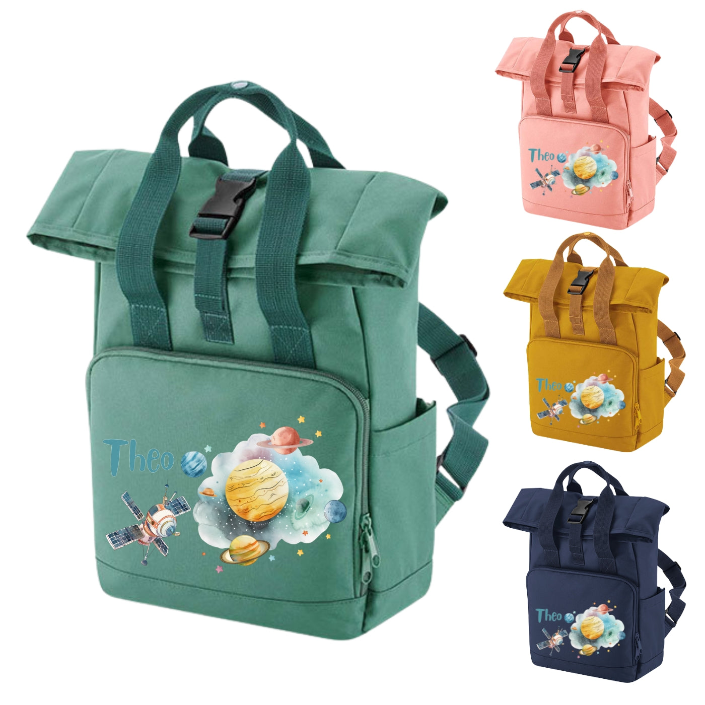 Kinderrucksack Weltall personalisiert – für Kita und Freizeit