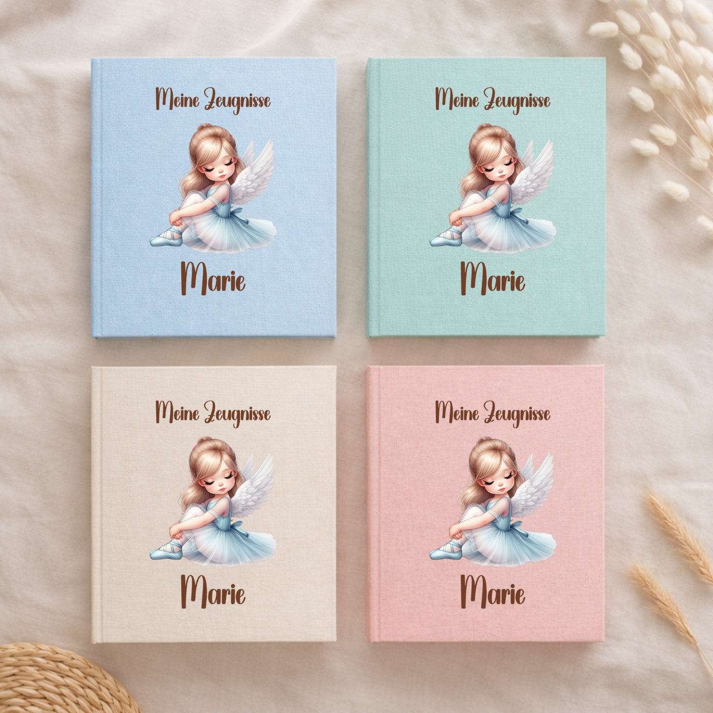 Zeugnismappe Ballerina personalisiert A4