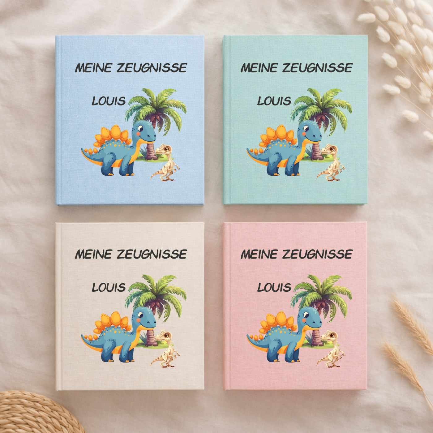 Zeugnismappe Dino personalisiert A4