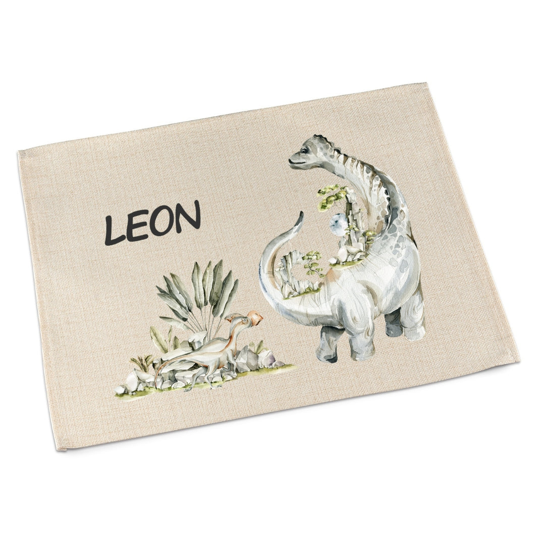 Tischset Dino – Platzdeckchen Kinder personalisiert, waschbar