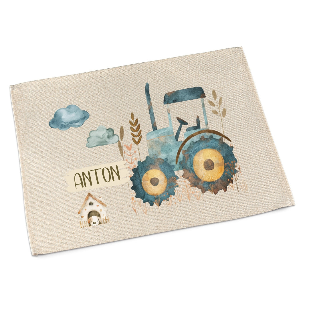 Tischset Bauernhof – personalisiertes Platzdeckchen Kinder abwaschbar & waschbar