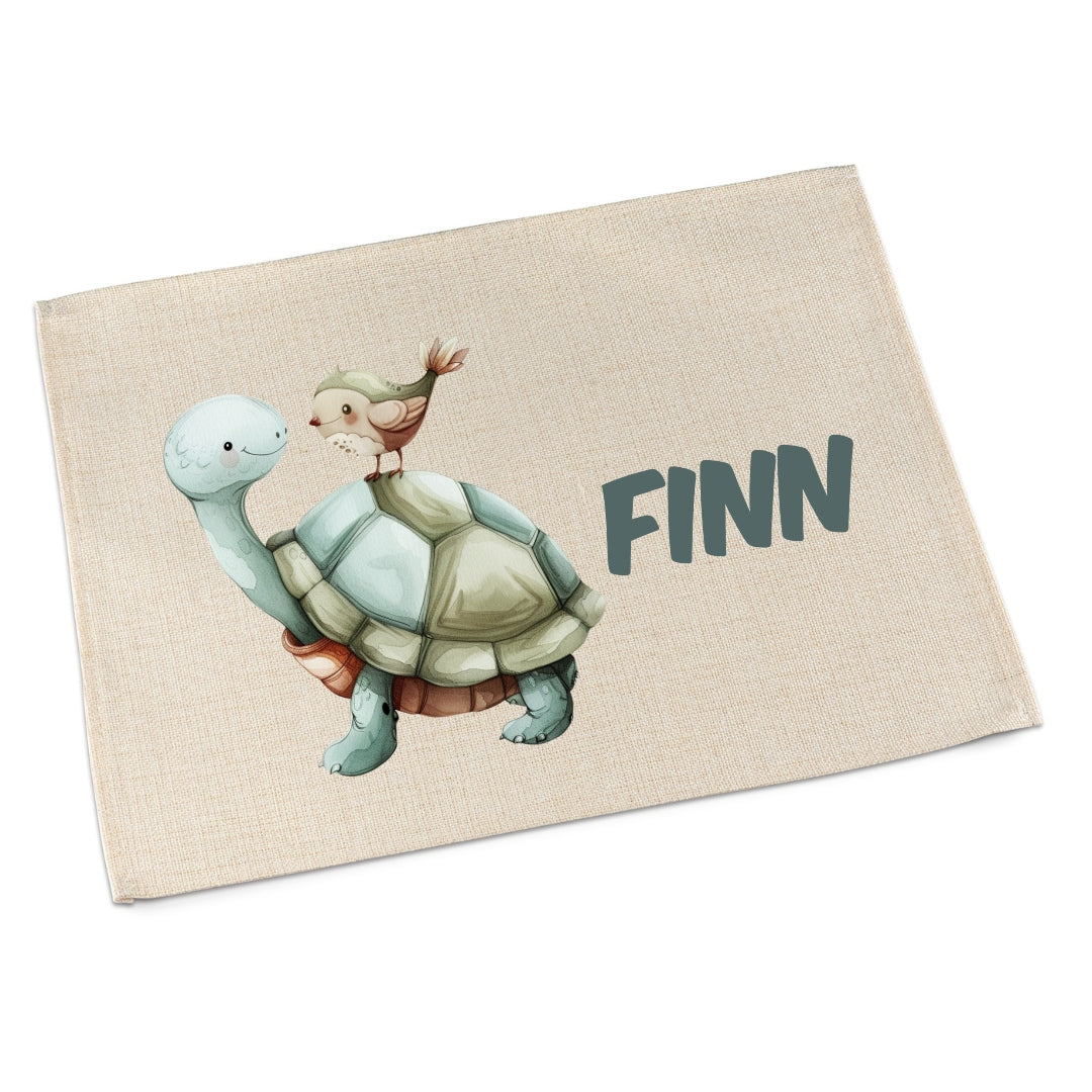 Personalisierbares Platzdeckchen Kinder – Tiger, Pinguin & Panda