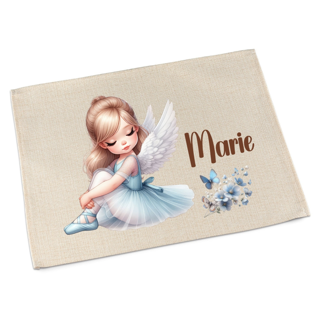 Tischset Ballerina – personalisiertes Platzdeckchen Kinder abwaschbar & waschbar