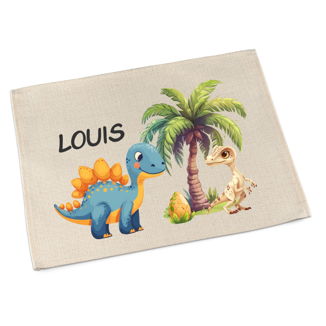 Tischset Dino – Platzdeckchen Kinder personalisiert, waschbar