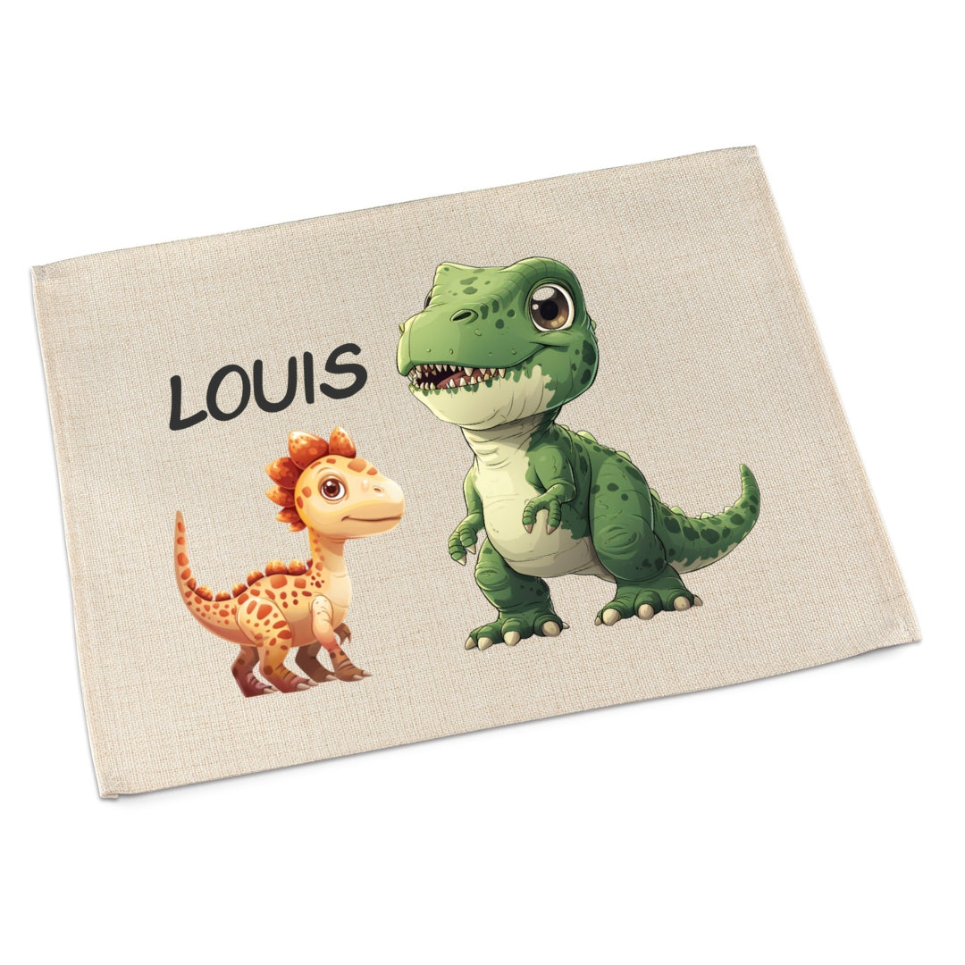 Tischset Dino – Platzdeckchen Kinder personalisiert, waschbar