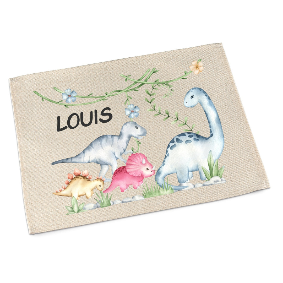 Tischset Dino – Platzdeckchen Kinder personalisiert, waschbar