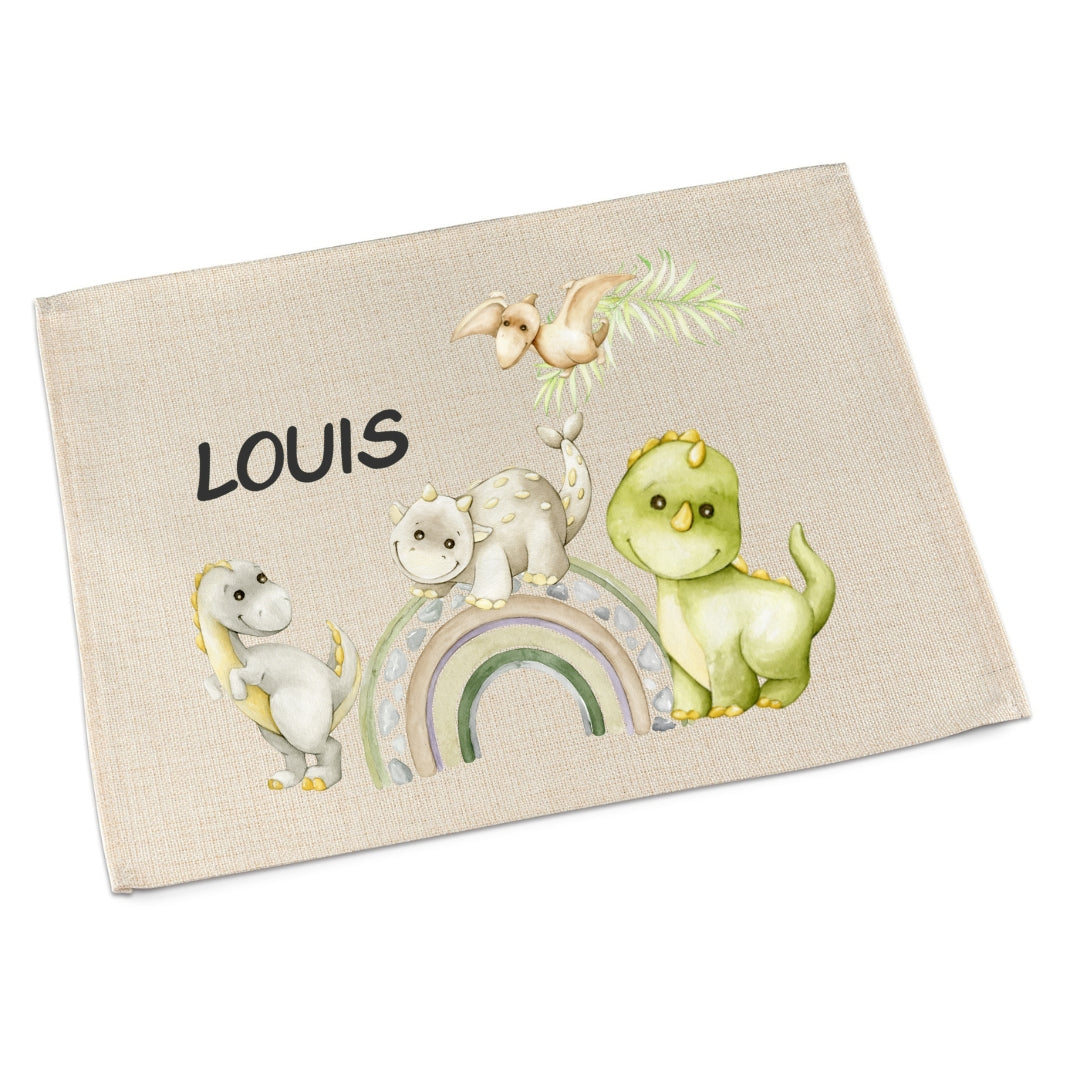 Tischset Dino – Platzdeckchen Kinder personalisiert, waschbar
