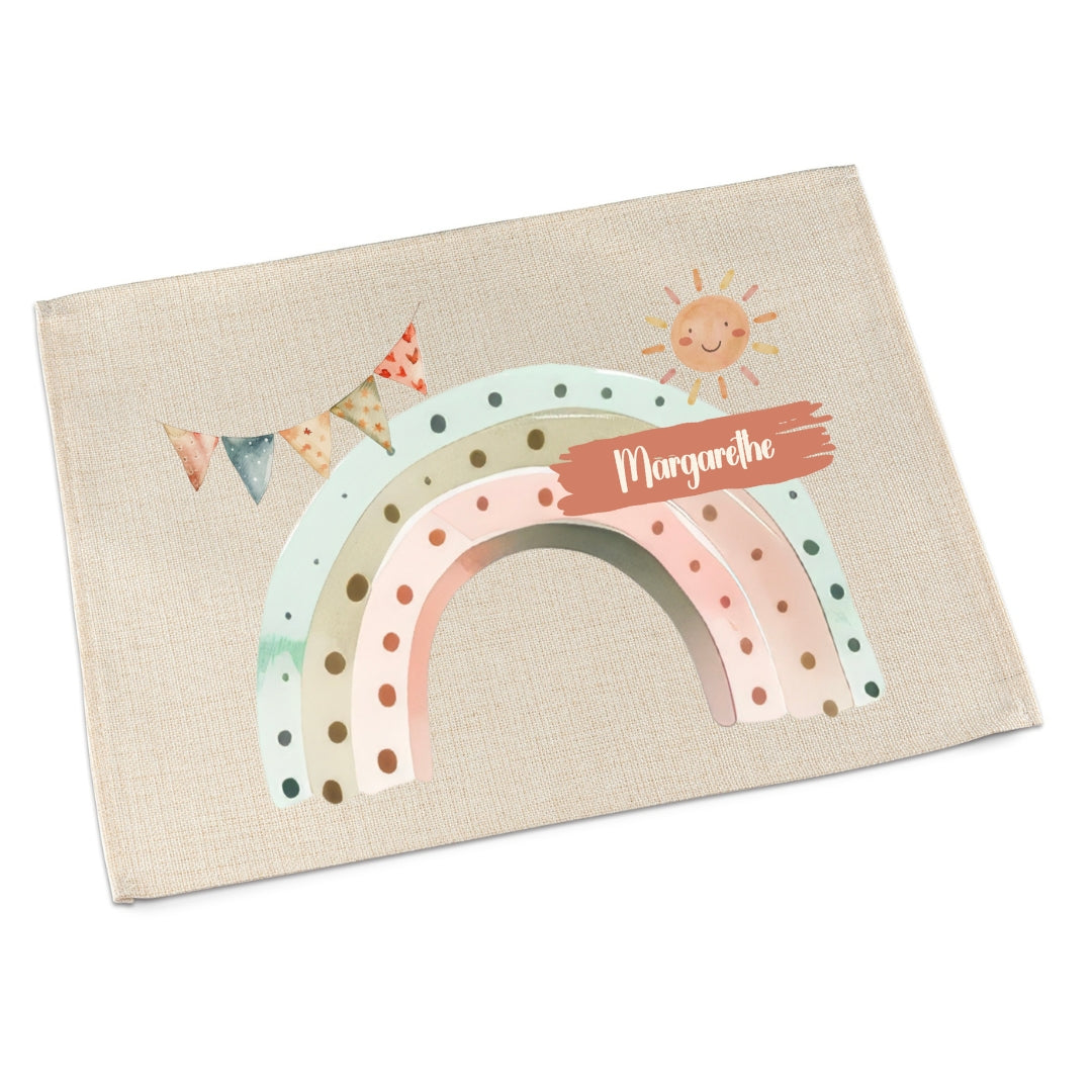Tischset Regenbogen – Platzdeckchen für Kinder