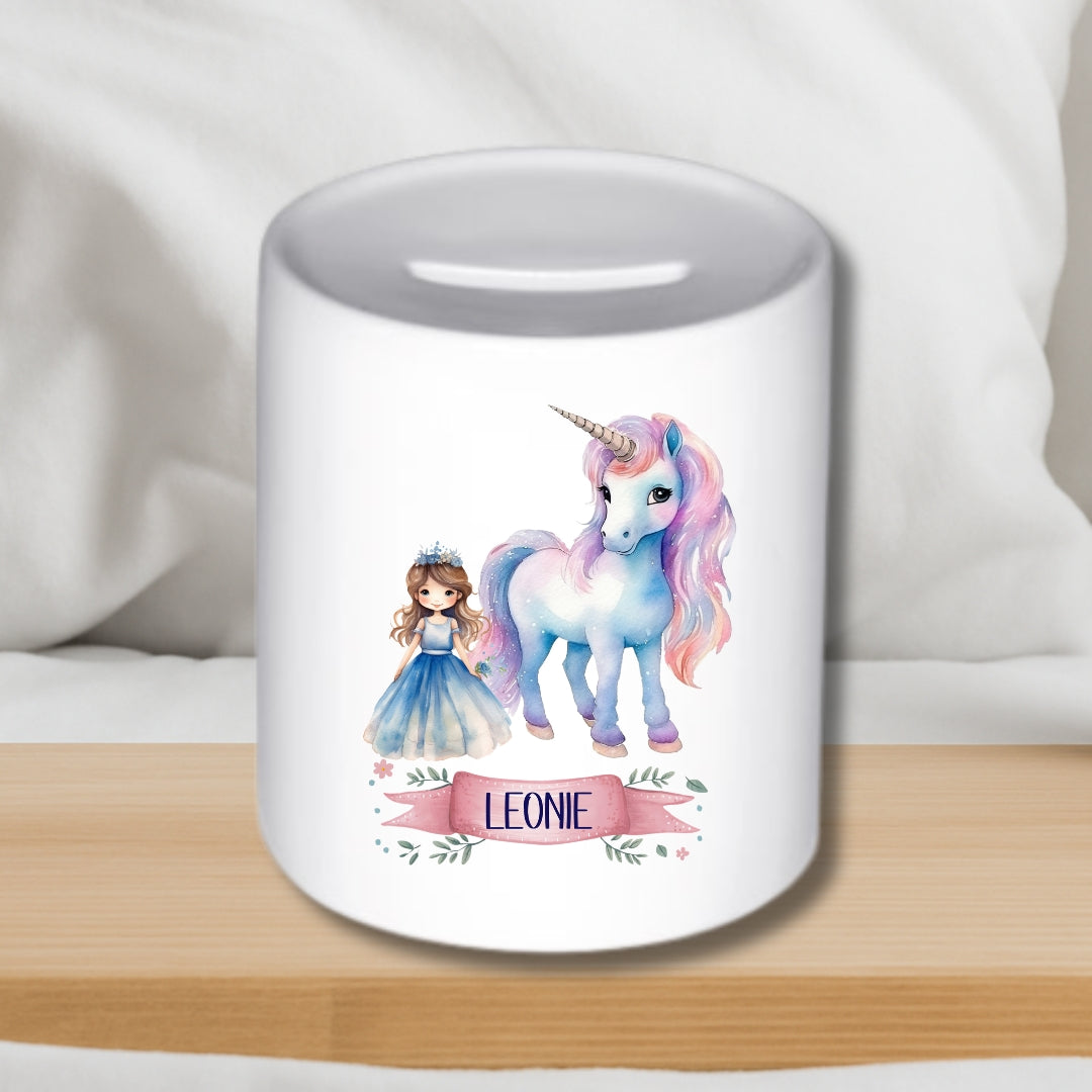 Spardose Einhorn – Personalisiert mit Namen