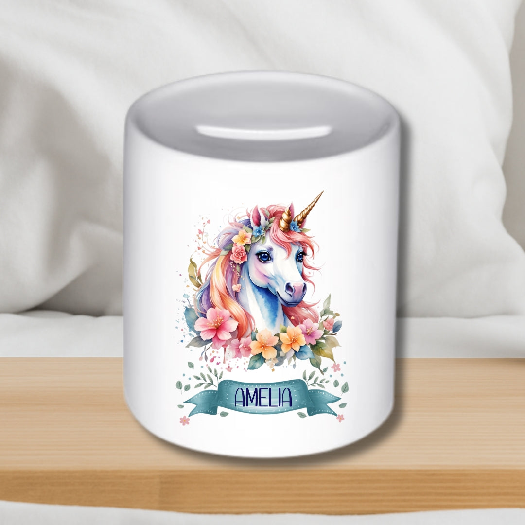 Spardose Einhorn – Personalisiert mit Namen