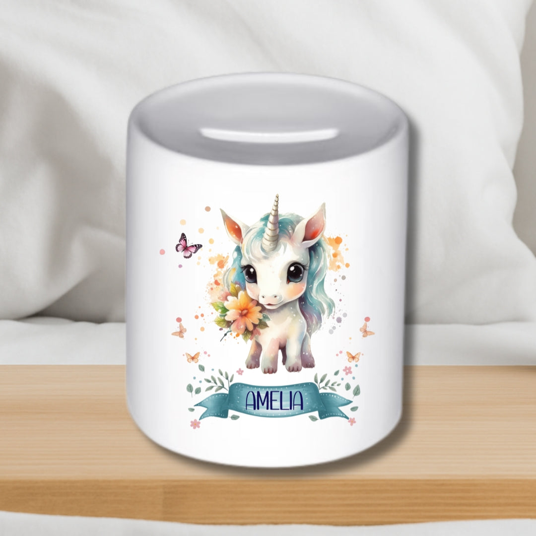 Spardose Einhorn – Personalisiert mit Namen