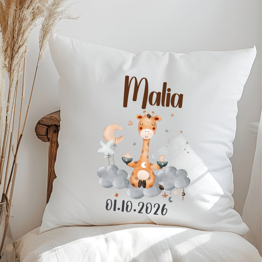 Sternzeichen Kissen mit Namen und Geburtsdatum personalisiertes Geschenk zur Geburt