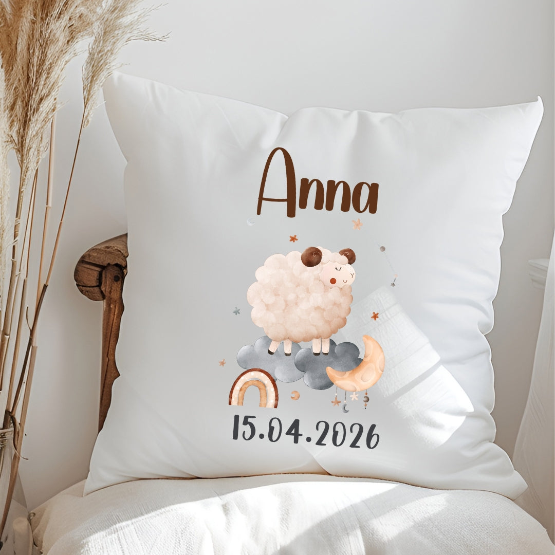 Sternzeichen Kissen mit Namen und Geburtsdatum personalisiertes Geschenk zur Geburt