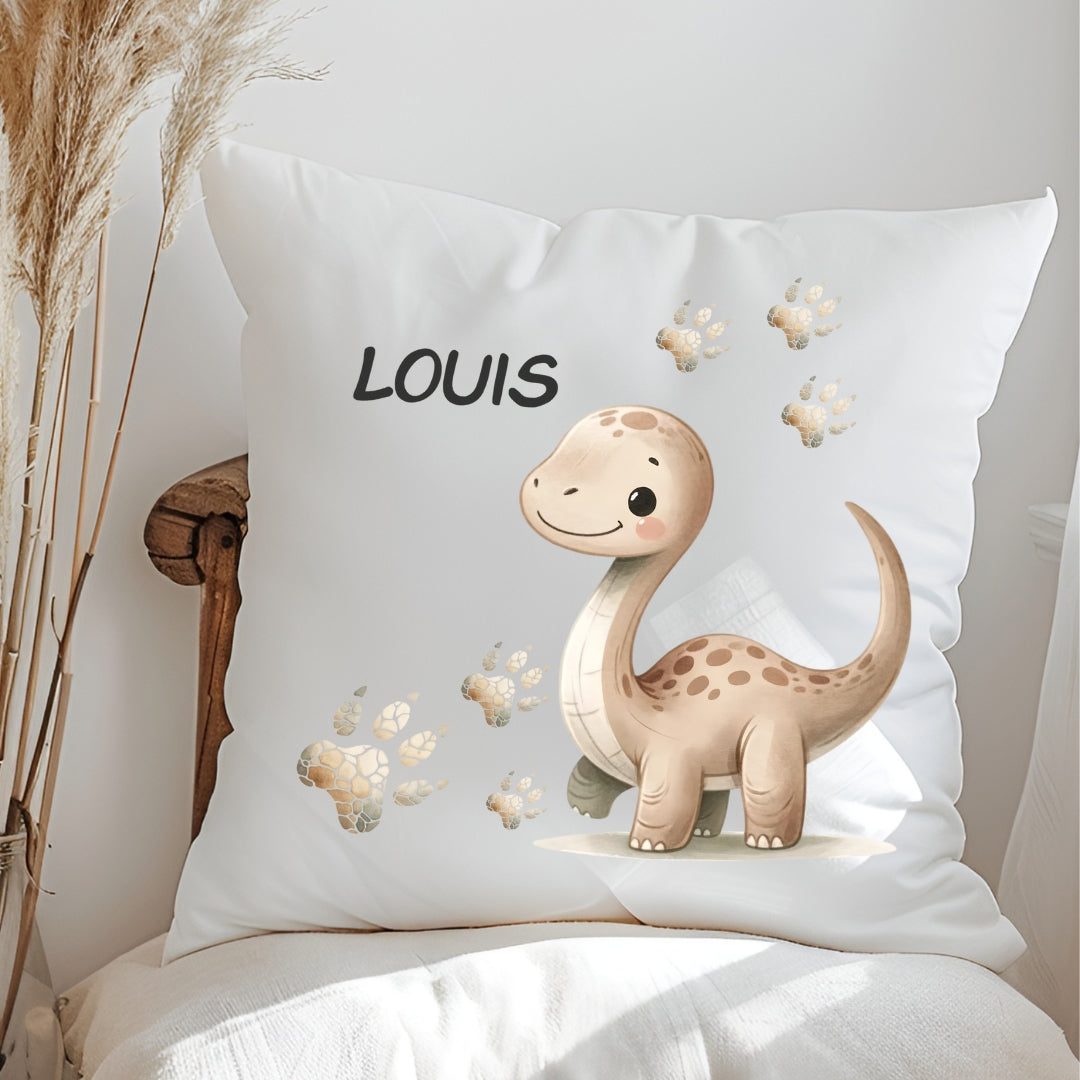 Personalisiertes Dinosaurier-Kissen mit Namen – Dino-Kuschelkissen