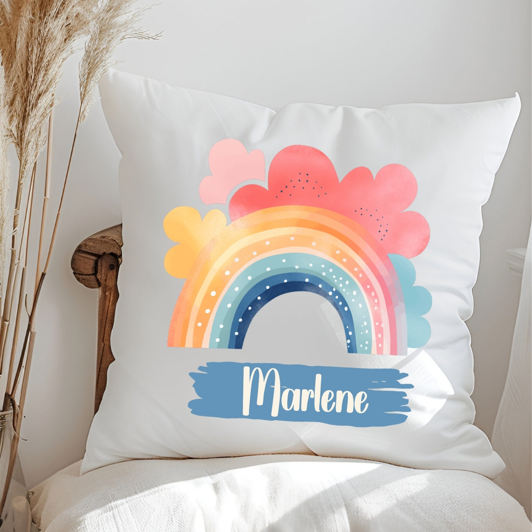 Personalisiertes Regenbogen-Kissen mit Namen